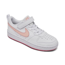 Little Girls Court Borough Low Recraft Fastening Strap Casual Sneakers from Finish Line
