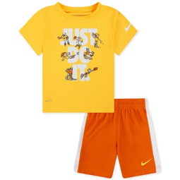 Toddler Boys Just Do It Graphic Dri-FIT T-Shirt & Tricot Shorts 2 Piece Set