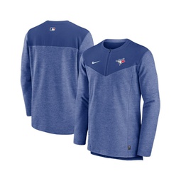 Mens Royal Toronto Blue Jays Authentic Collection Game Time Performance Half-Zip Top