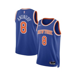 Mens and Womens OG Anunoby Blue New York Knicks Swingman Jersey - Icon Edition