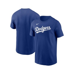 Mens Royal Los Angeles Dodgers Fuse Wordmark T-shirt