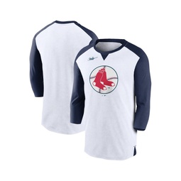 Mens White Navy Boston Red Sox Rewind 3/4-Sleeve T-shirt