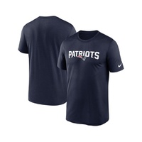 Mens Navy New England Patriots Legend Wordmark Performance T-shirt