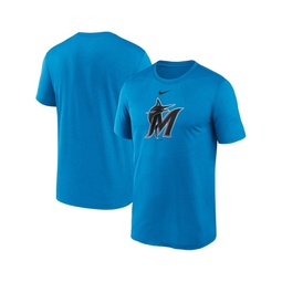 Mens Blue Miami Marlins Legend Fuse Large Logo Performance T-shirt