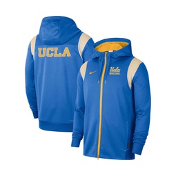 Mens Blue UCLA Bruins Sideline Lockup Performance Full-Zip Hoodie Jacket