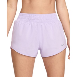 Womens One Dri-FIT Mid-Rise Brief-Lined Shorts