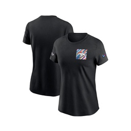 Womens Black Denver Broncos 2023 NFL Crucial Catch Sideline Tri-Blend T-shirt