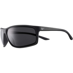 Nike EV1112 001 Matte Black Adrenaline Rectangle Sunglasses Golf, Cycling, Runn