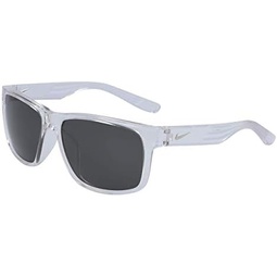 Nike Unisex-Adult Cruiser EV834-901 Square Sunglasses, Crystal Clear, 59 mm