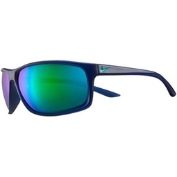 Nike EV1113-433 Adrenaline M Sunglasses Midnight Navy Frame Color, Green Mirror Lens Tint