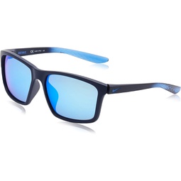 Nike CW4642-410 Valiant M Sunglasses Matte Midnight Navy Fade Frame Color, Grey with Blue Mirror Lens Tint