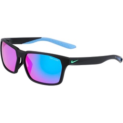 Nike Maverick RGE Hexagonal Sunglasses, Matte Black, 59/15/145