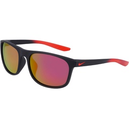 Nike CW4650-015 Endure M Sunglasses Matte Gridiron Frame Color, Grey with Pink Mirror Lens Tint