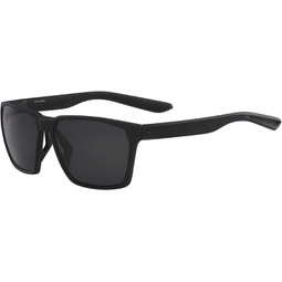 Nike EV1097-001 Maverick P Frame Polarized Grey Lens Sunglasses, Matte Black/Silver