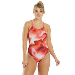 Nike Womens Amp Axis Modern Cut-Out One Piece Swimsuit