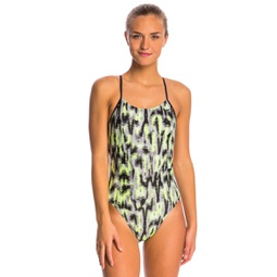 Nike Blurred Lines Cut Out Tank One Piece Swimsuit