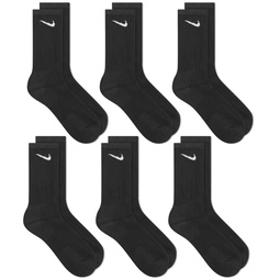 Nike Cotton Cushion Crew Sock - 6 Pack Black & White