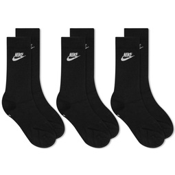 Nike Everyday Essential Sock - 3 Pack Black & White