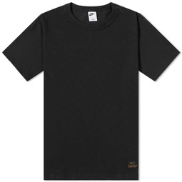 Nike Life Short Sleeve Knit Top Black & White