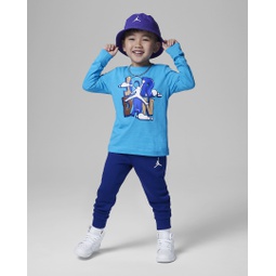 Jordan Lil Champ Printed Long Sleeve Tee and Pants Set