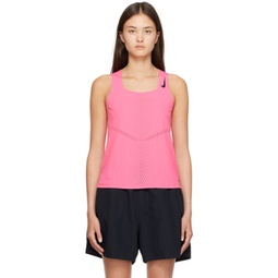 Pink Perforated Tank Top 232011F561008