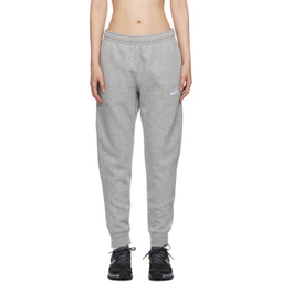 Gray Embroidered Lounge Pants 231011F086038