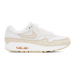 Beige & White Air Max 1 Sneakers 232011F128061