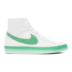 White & Green Blazer Mid 77 Sneakers 232011F127005