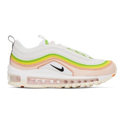 White & Pink Air Max 97 Sneakers 231011F128100