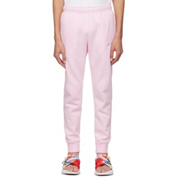 Pink Embroidered Lounge Pants 222011M190038