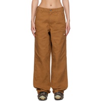 Brown Double Panel Trousers 231011F087008