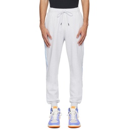 Gray Embroidered Sweatpants 241445M202013
