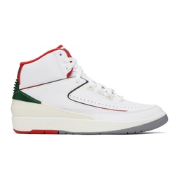 White Air Jordan 2 Retro Sneakers 241445M236012
