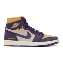 Purple & Yellow Air Jordan 1 High Element Sneakers 241445M236015