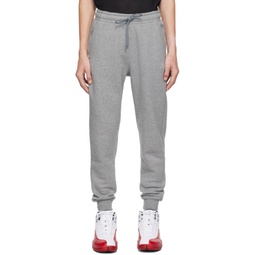 Gray Embroidered Sweatpants 241445M190000