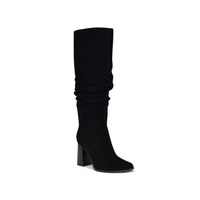 Womens Domaey Stacked Block Heel Dress Wide Calf Boots