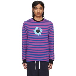 Pink & Blue The Cure Striped Long Sleeve T-Shirt 241876M213006