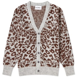 NOMA t.d. Mohair Knit Jungle Cardigan Grey & Brown