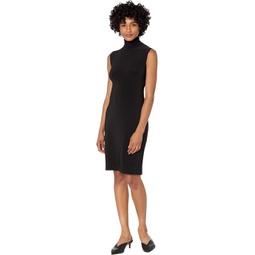 Norma Kamali Slim Fit Sleeveless Turtle Dress To Knee