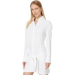 Womens Norma Kamali Four Sleeve Nk Shirt Mini Dress