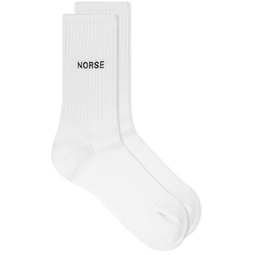 Norse Projects Bjarki Logo Sock White