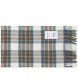 Norse Projects Moon Checked Lambswool Scarf Scoria Blue