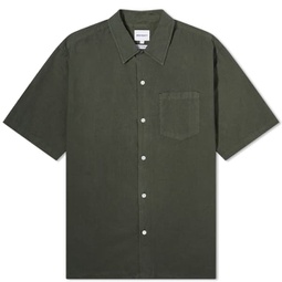 Norse Projects Carsten Tencel Short Sleeve Shirt Spruce Green
