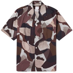 Norse Projects Mads Relaxed Camo Short Sleeve Shirt Espresso