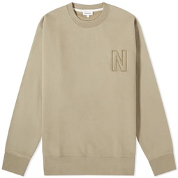 Norse Projects Arne Relaxed N Logo Crew Sweat Sand