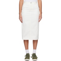 White H-Line Denim Midi Skirt 241814F092001