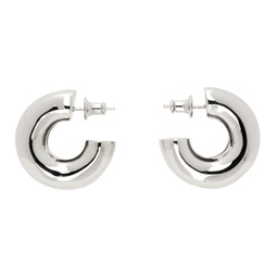Silver Double Hoop Earrings 232439M144025