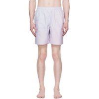 Purple Printed Swim Shorts 231537M208001