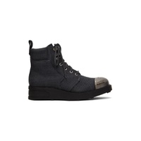 Gray Workwear Boots 222537M255000