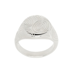 Silver River Signet Ring 241871M147012